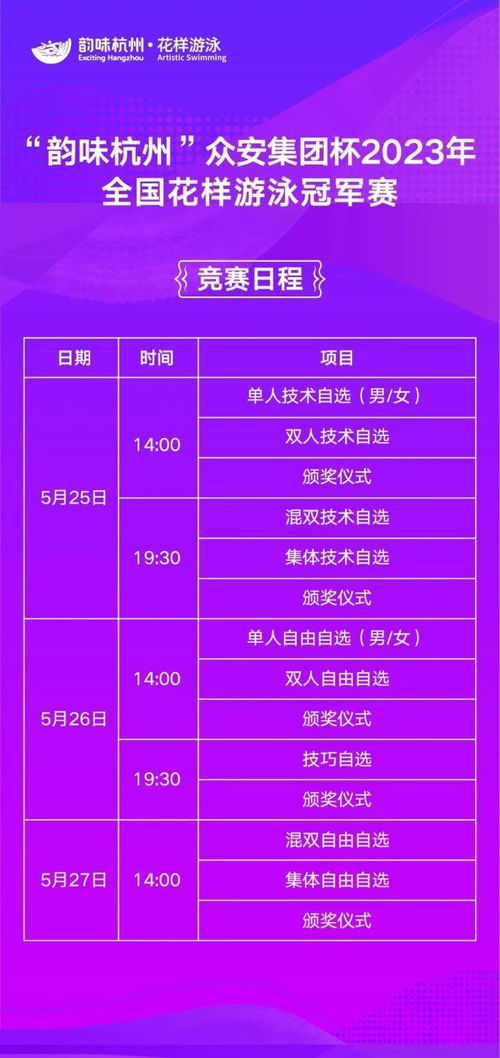 杭州首秀，巔峰對決！國內頂尖花樣游泳賽事本周四盛大啟幕